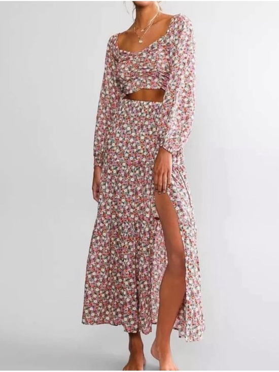 Billabong Dresses & Skirts - Billabong x The Salty Blonde Floral Top Maxi Skirt Set Size M/L